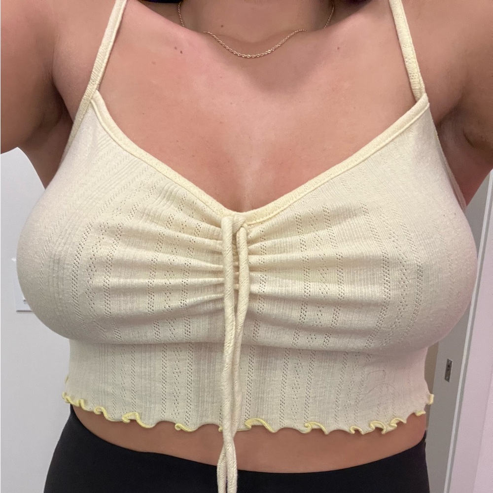 Yellow cropped tank